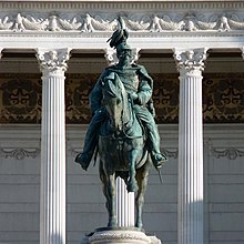 La statue équestre de Victor-Emmanuel II.