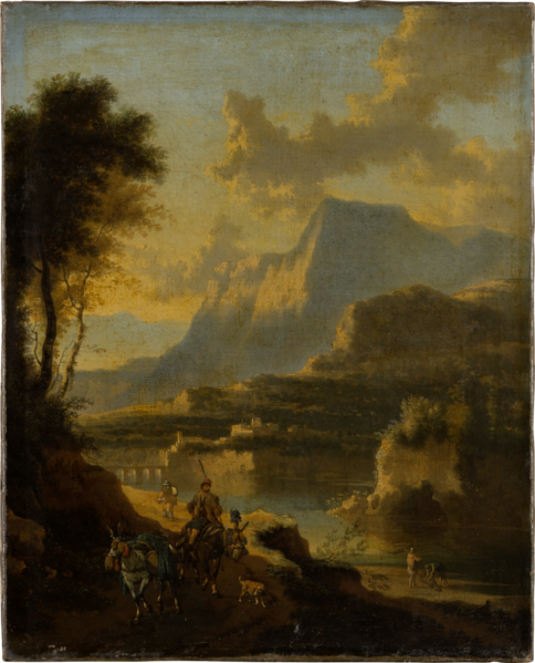 File:Mountainous Landscape with Rider at Sunset (SM 505).png