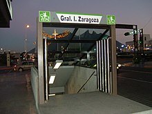 Entrance to Zaragoza station of Monterrey Metro. Mty 171.jpg