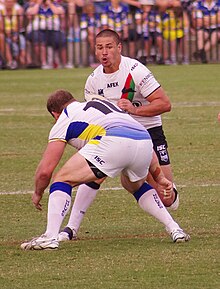Peats playing for the South Sydney Rabbitohs in 2012 NATHAN PEATS.jpg