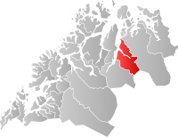 Localisation de Gáivuotna - Kåfjord