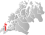 Harstad markert med rødt på fylkeskartet