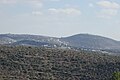 Nahliel in the front. Behind on the right is Haresha. The arab houses are al-Mazra'a al-Qibliya. Taken from Halamish.