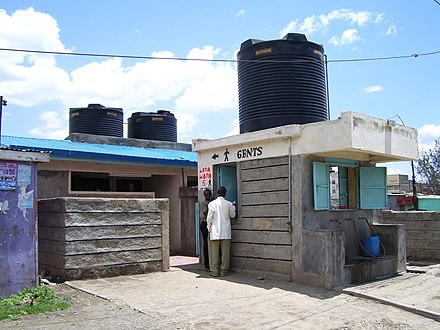 Public pay toilet in Kenya