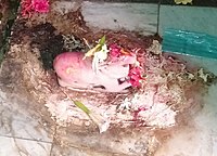 Nandi Statue inside Mitheswarnath Shiv Temple.