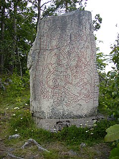 Nasta Runestone Viking Age memorial artifact in Sweden