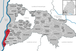 Розташування Ноєнбург-на-Рейні
