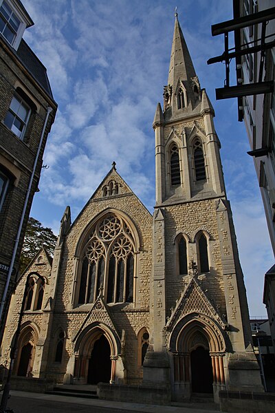 Wesley Memorial Church in Oxford, the city where the Wesley brothers studied and formed the Holy Club.
