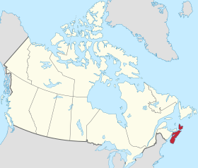 Localização da Nova Escócia no Canadá