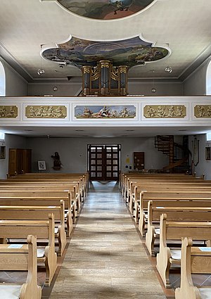 Oberprechtal, Mariä Krönung, Blick zur Orgelempore.jpg