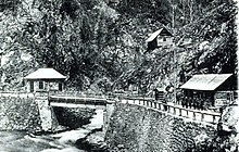 Border checkpoint between Romania and Austria-Hungary on the Jiu gorge (cca. 1914)