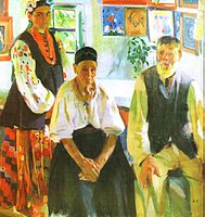 Oleksandr Muraško. Talonpoikaisperhe, yksi Muraškon tunnetuimmista kansanteemaisista maalauksista