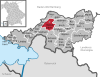 Lage der Gemeinde Opfenbach im Landkreis Lindau (Bodensee)
