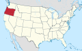Орегон на карте США