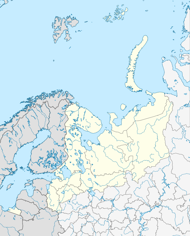 サンクトペテルブルクの位置（北西連邦管区内）