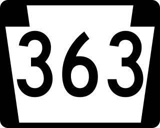 <span class="mw-page-title-main">Pennsylvania Route 363</span> A state highway located in Montgomery County, Pennsylvania