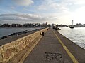 Ustka, port zimą