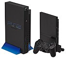 The sixth and seventh generation of video game consoles like PlayStation 2 (pictured) and the first Xbox were a hit in the 2000s. Sleeper hits like Katamari Damacy released on the PlayStation 2, and more popular games like Grand Theft Auto: San Andreas released on the PlayStation 2 and Xbox.