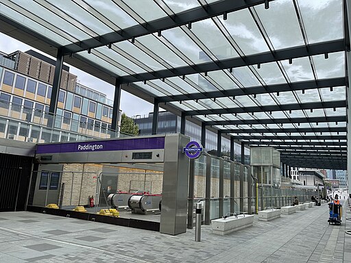 Paddington Crossrail entrance, 2021