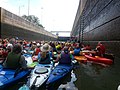 As part of Louisville Mayor Fischer's Hike, Bike and Paddle event held Sept. 2, more than 200 kayakers, canoeists and other boaters paddled their way through the McAlpine Locks and Dam on a 4.5-mile journey from the Louisville waterfront to New Albany, Ind.