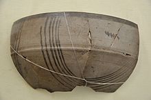 PWG, Sonkh, Mathura, c. 1000-600 BCE. Painted Grey Ware - Sonkh - 1000-600 BCE - Showcase 6-15 - Prehistory and Terracotta Gallery - Government Museum - Mathura 2013-02-24 6461.JPG