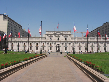 Vista de la fachada norte del Palacio de La Moneda