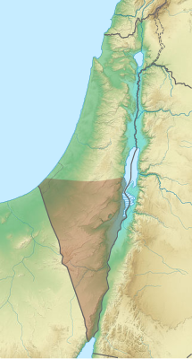 Negev en el mapa de Israel