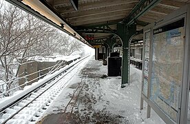 Snow on the platform