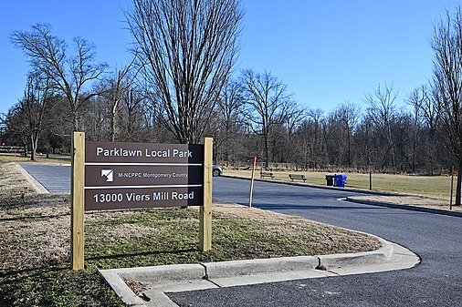 Parklawn Local Park sign, Wheaton, MD