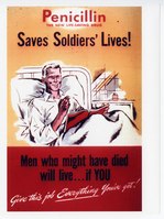 World War II poster extolling use of penicillin