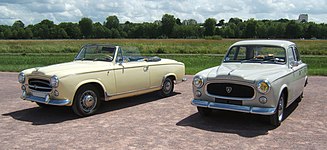 Cabriolet Peugeot 403 et berline Peugeot 403-7