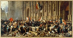 Philippoteaux - Lamartine in front of the Town Hall of Paris rejects the red flag.jpg