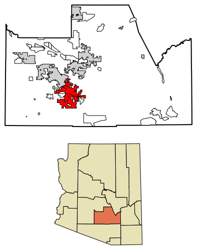 File:Pinal County Arizona Incorporated and Unincorporated areas Eloy Highlighted 0422360.svg