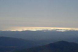 View from the top onto the Croatian Adriatic islands.