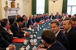 Prime Minister Liz Truss chairing the first meeting of her Cabinet.jpg
