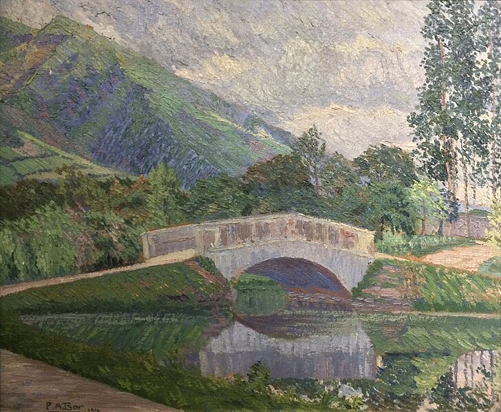 File:Puente de La Alameda (1912), óleo sobre lienzo de Paul Bar.jpg