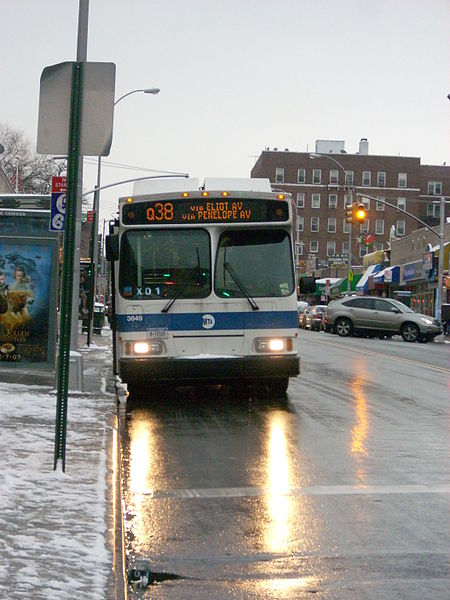 A Corona-bound Q38 bus on 63rd Drive.