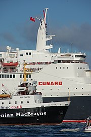 Queen Elizabeth 2 - IMO 6725418, Caledonian MacBrayne Saturn - IMO 7615490 (2919806828)