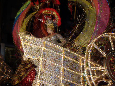 Queen of the Carnival of Santa Cruz de Tenerife. This carnival is one of the largest in the world.