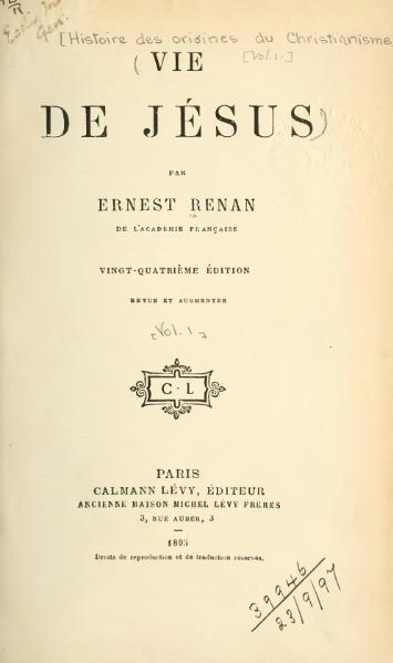 Файл:Renan - Vie de Jesus, edition revue, 1895.djvu