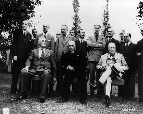 Roosevelt, İnönü and Churchill at the Second Cairo Conference, 1943