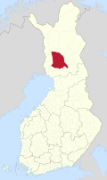 Kaart met de locatie van Rovaniemi