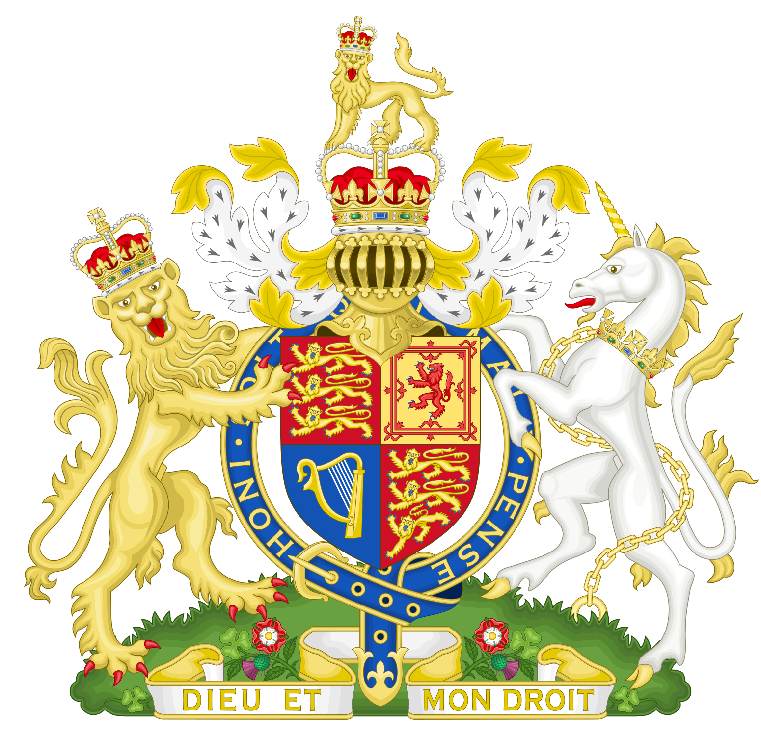 Royal Coat of Arms of the United Kingdom (St Edward's Crown).svg