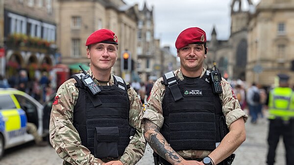 Royal Military Police soldiers at Edinburgh
