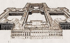 Project of Filippo Juvarra in 1735 for the Royal Palace of Madrid Royal Palace of Madrid by Filippo Juvarra.jpg
