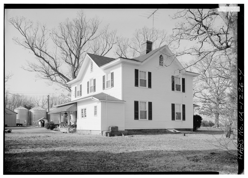 File:SOUTH (REAR) AND EAST END FROM SOUTHEAST - Green "K" Acres, Route 617, Gordonsville, Orange County, VA HABS VA,55-GORD.V,8-4.tif