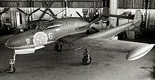 SAAB J 21 fighter, with the pusher propeller mounted between two fuselage booms Saab J 21A-3.jpg