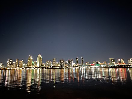 San Diego skyline, seen in January 2021
