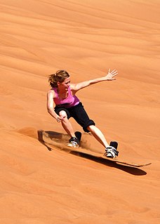 Sandboarding board sport similar to snowboarding