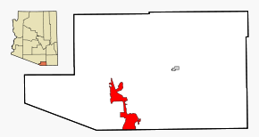 Localizare în statul Arizona
